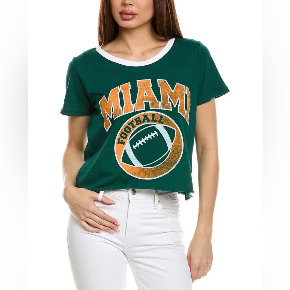 NWT Prince Peter Miami Football Crop T-Shirt